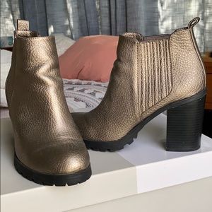 Metallic booties